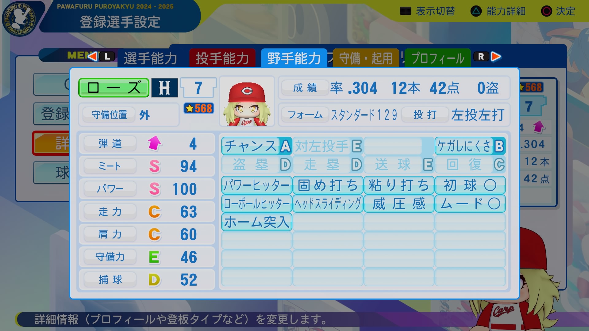 タフィー　ローズ 能力