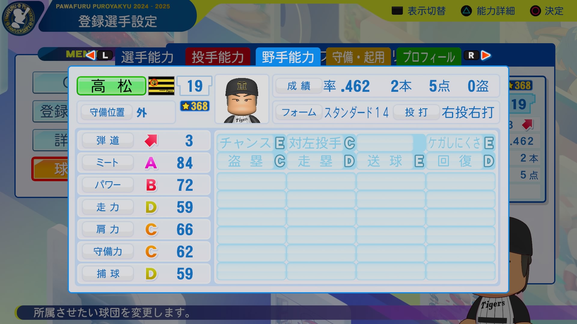 高松　拓哉 能力