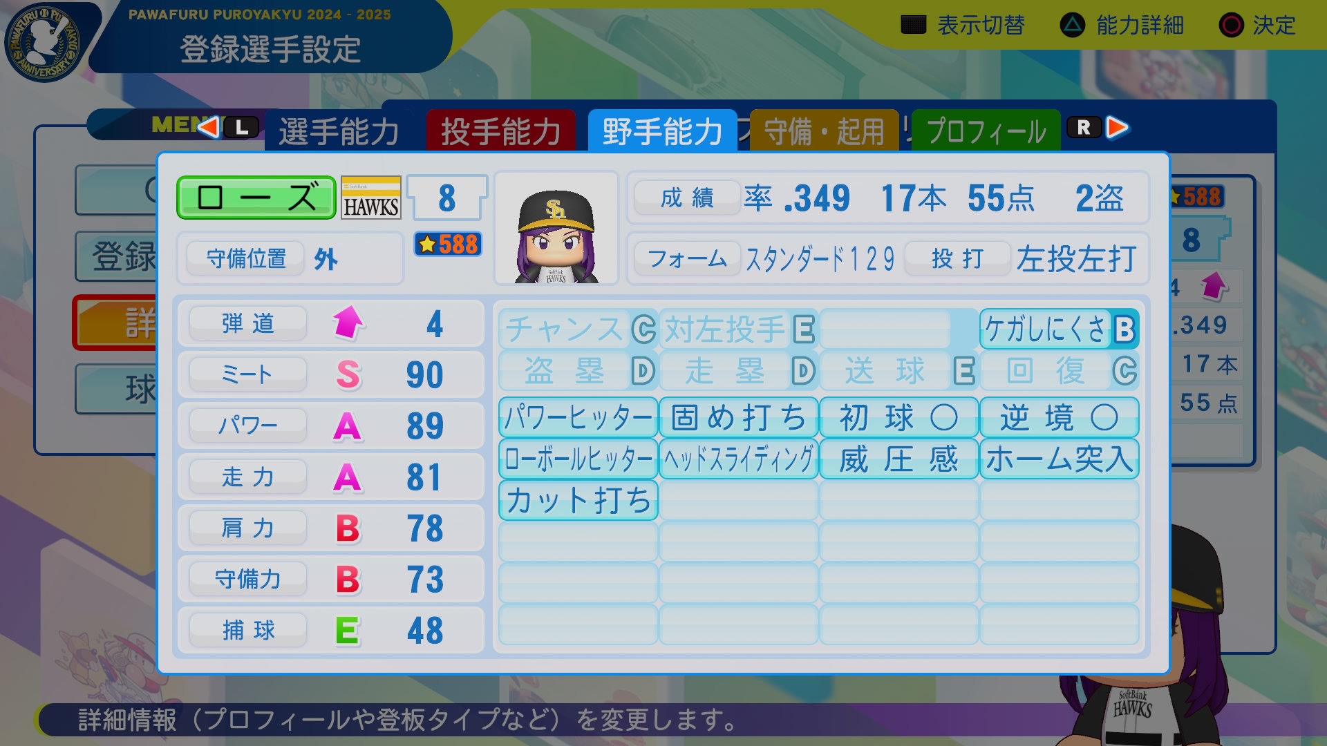 タフィー　ローズ 能力